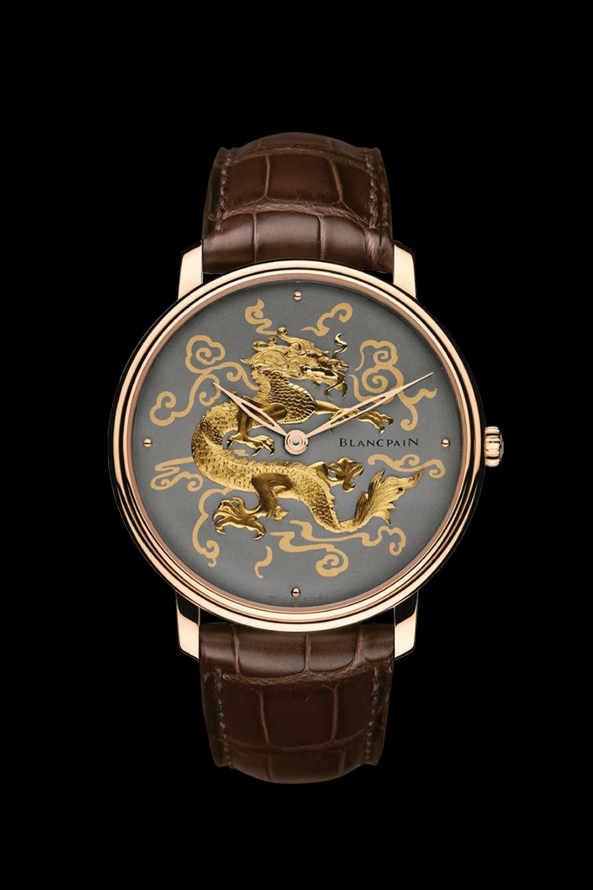 邦楽 teto painpainpain Blancpain Métiers d'Art - Blancpain 6615 Damascened Dial, Red Gold