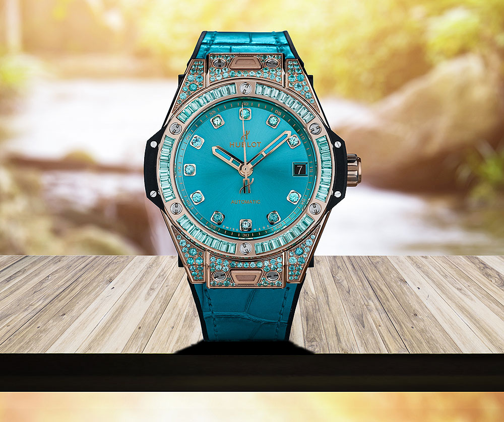 Hublot Big Bang One Click 465.OX Blue Dial, Red Gold, 39.0 mm