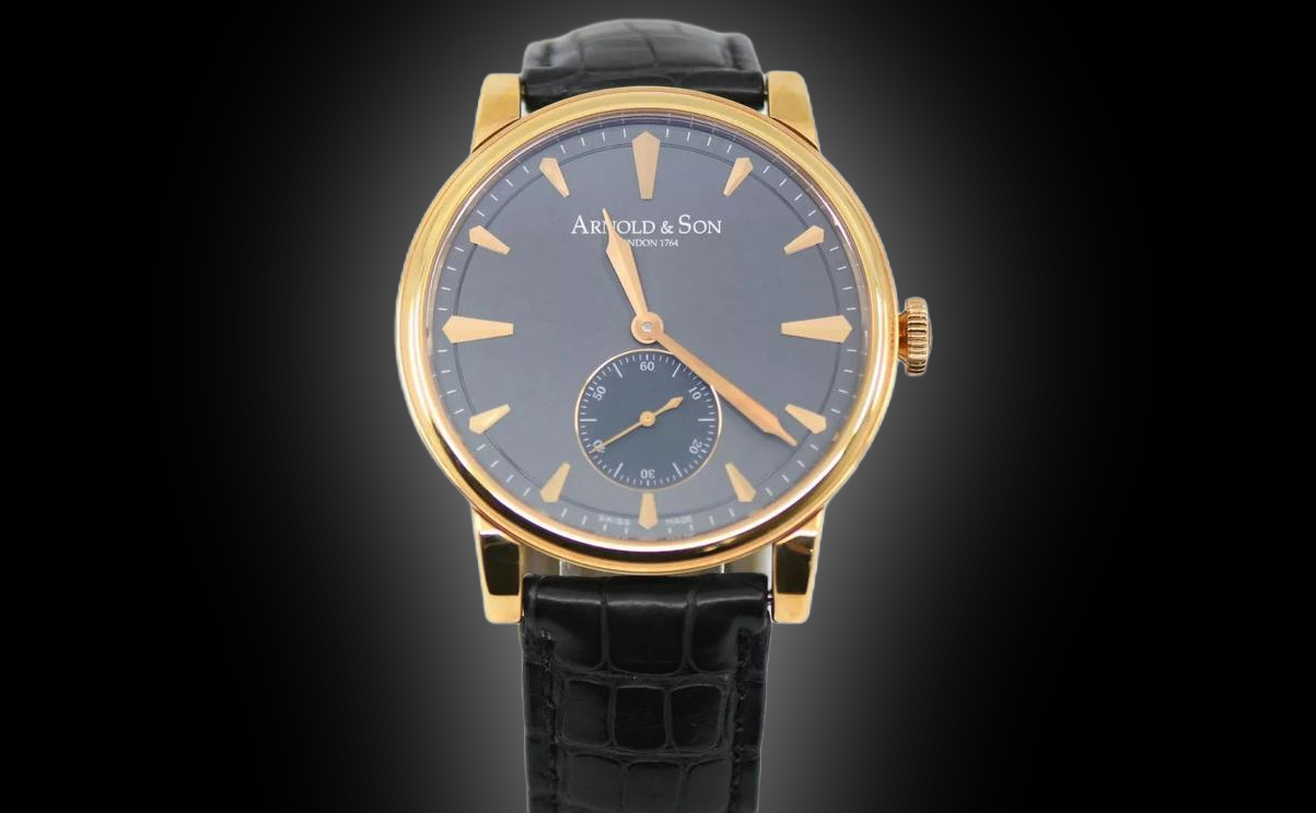 Arnold & Son Royal 1LCAP Black Dial, Rose Gold, 40.0 mm, Manual