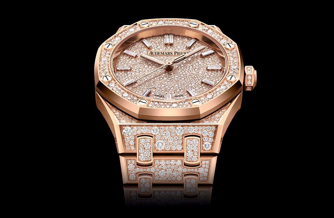 Audemars Piguet Royal Oak 77452 18 Carat Pink Gold, 34.0 mm, Self