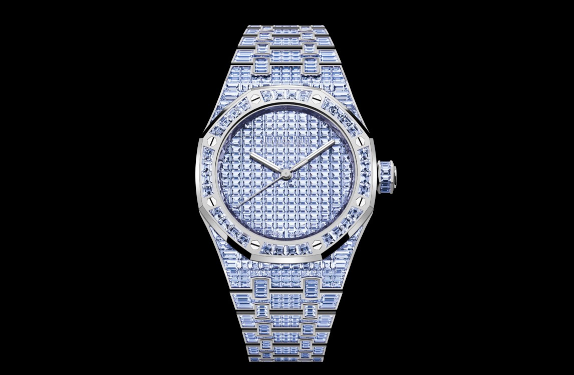 Audemars Piguet Royal Oak 15554 Grande Tapisserie Dial, White Gold, 37. ...