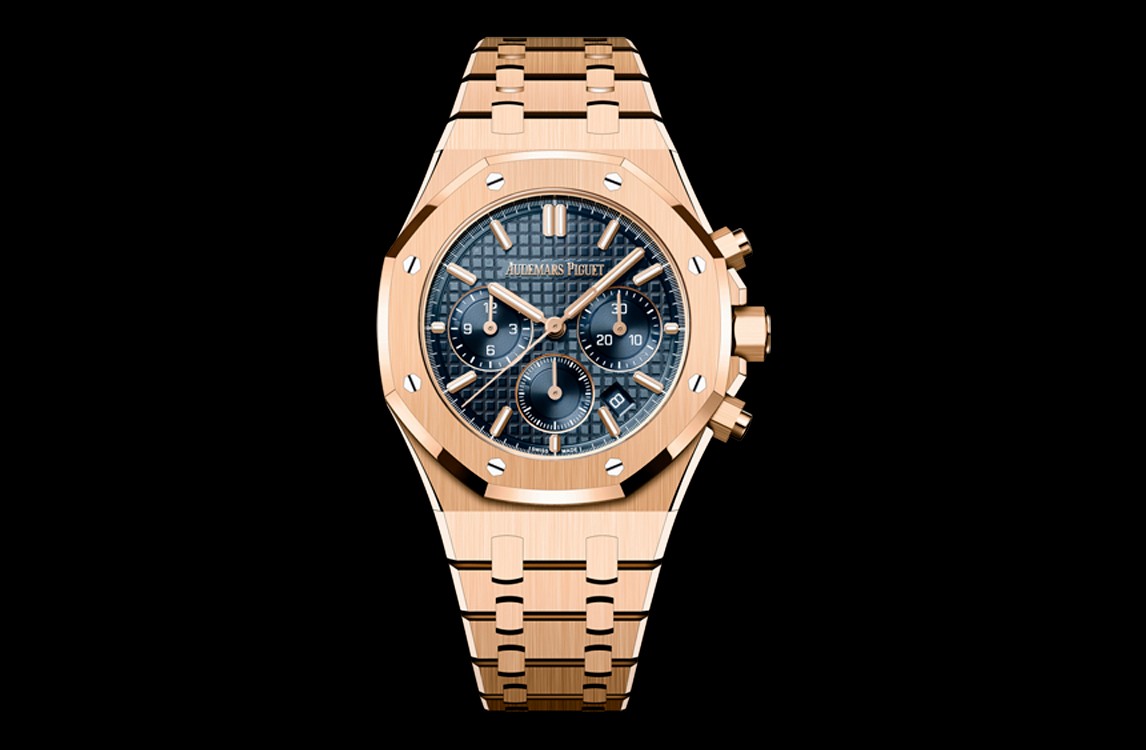 Audemars Piguet Royal Oak 26715 Bleu Nuit Nuage 50 Dial, 18 Carat