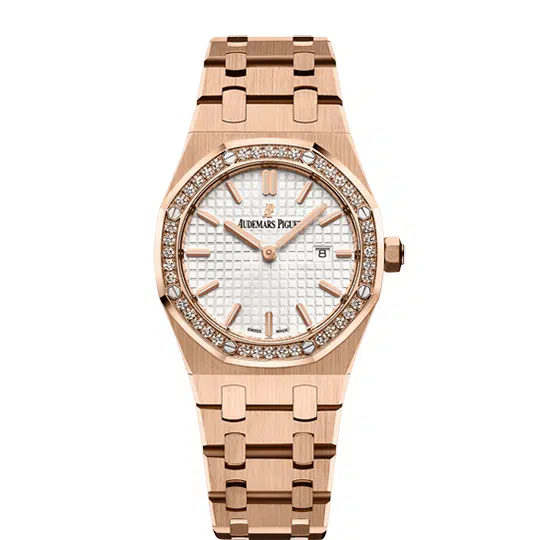 Audemars Piguet Royal Oak 67651 Silver Dial, 18 Carat Pink Gold