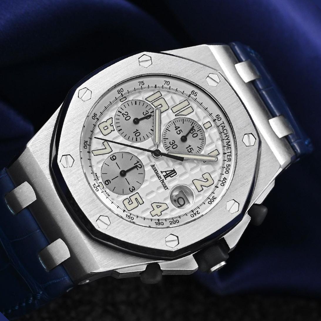 Audemars Piguet 掛時計　シルバー Audemars Piguet Royal Oak Offshore 25721 Méga Tapisserie Nickname
