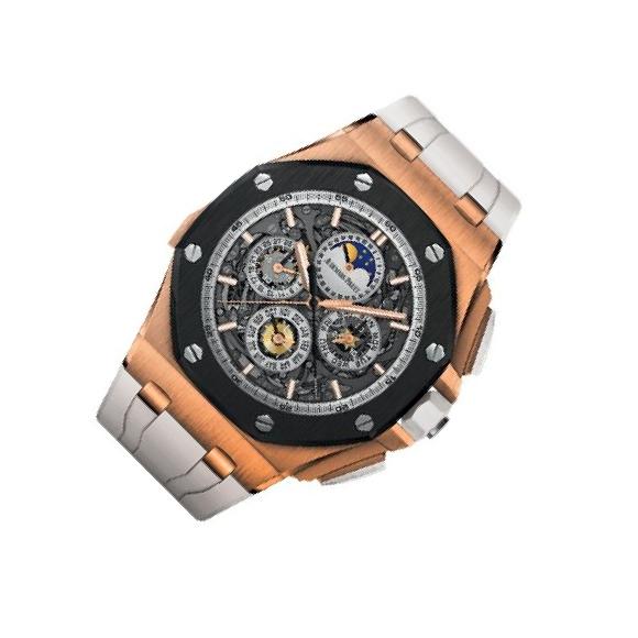 Audemars Piguet Royal Oak Offshore 26571 Skeleton Dial, 18kt Rose