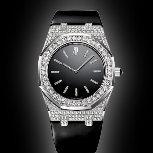 Audemars Piguet Royal Oak 15154 Black Dial, 18kt White Gold, 39.0