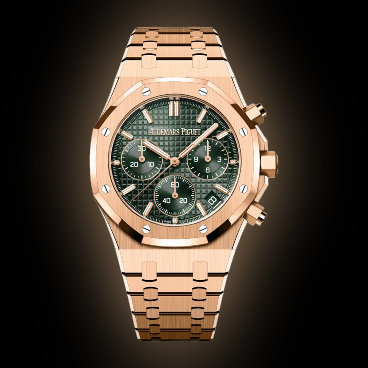 腕時計 純金 Audemars Piguet Royal Oak 15502 Pink Gold Dial, 41.0 mm, Self