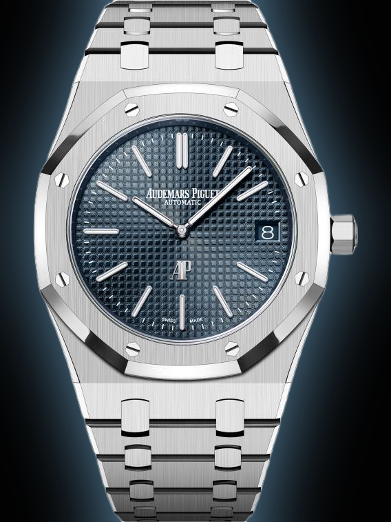 Audemars Piguet Royal Oak 16202 Blue Dial, 18 Carat White Gold
