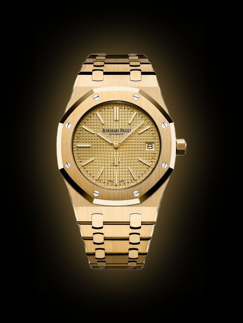 マリンゴールド Audemars Piguet Royal Oak 15202 Yellow Gold Toned Dial, 39.0 mm