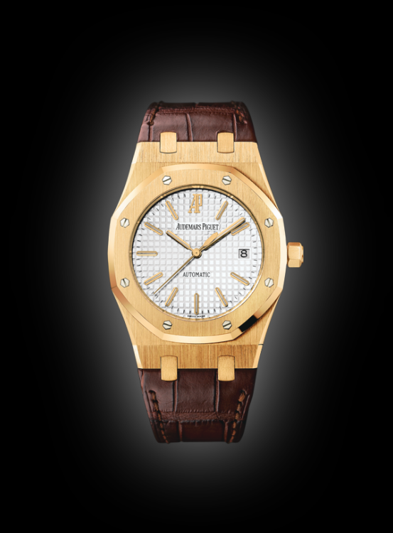 Audemars Piguet Royal Oak 15300 White Dial, 18kt Yellow Gold, Self ...