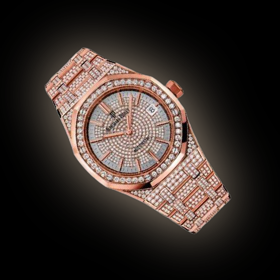 Audemars Piguet Royal Oak 15452 Silver Dial, 18kt Pink Gold and