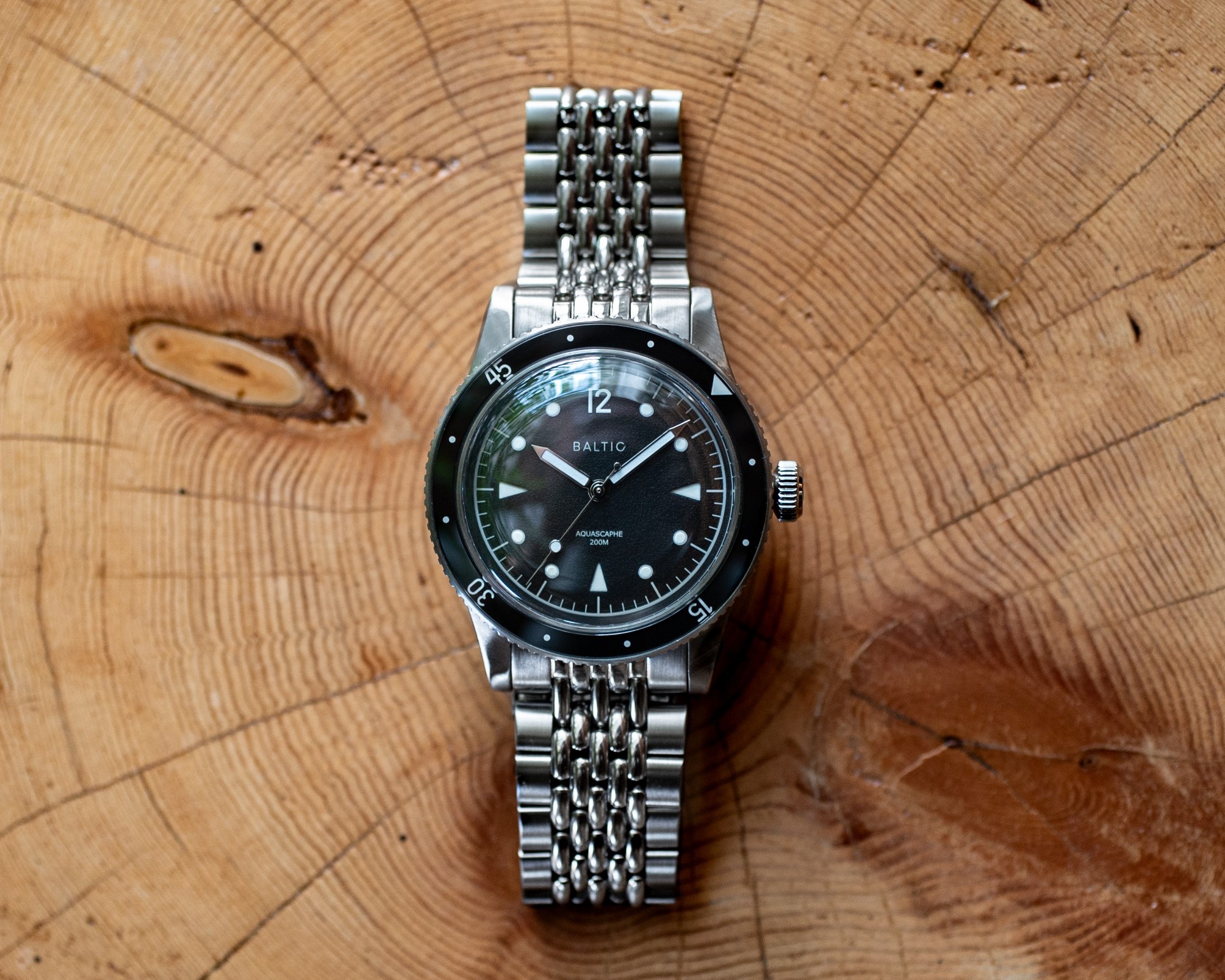 Baltic Watches Aquascaphe Black Dial, Stainless Steel, 39.0 mm