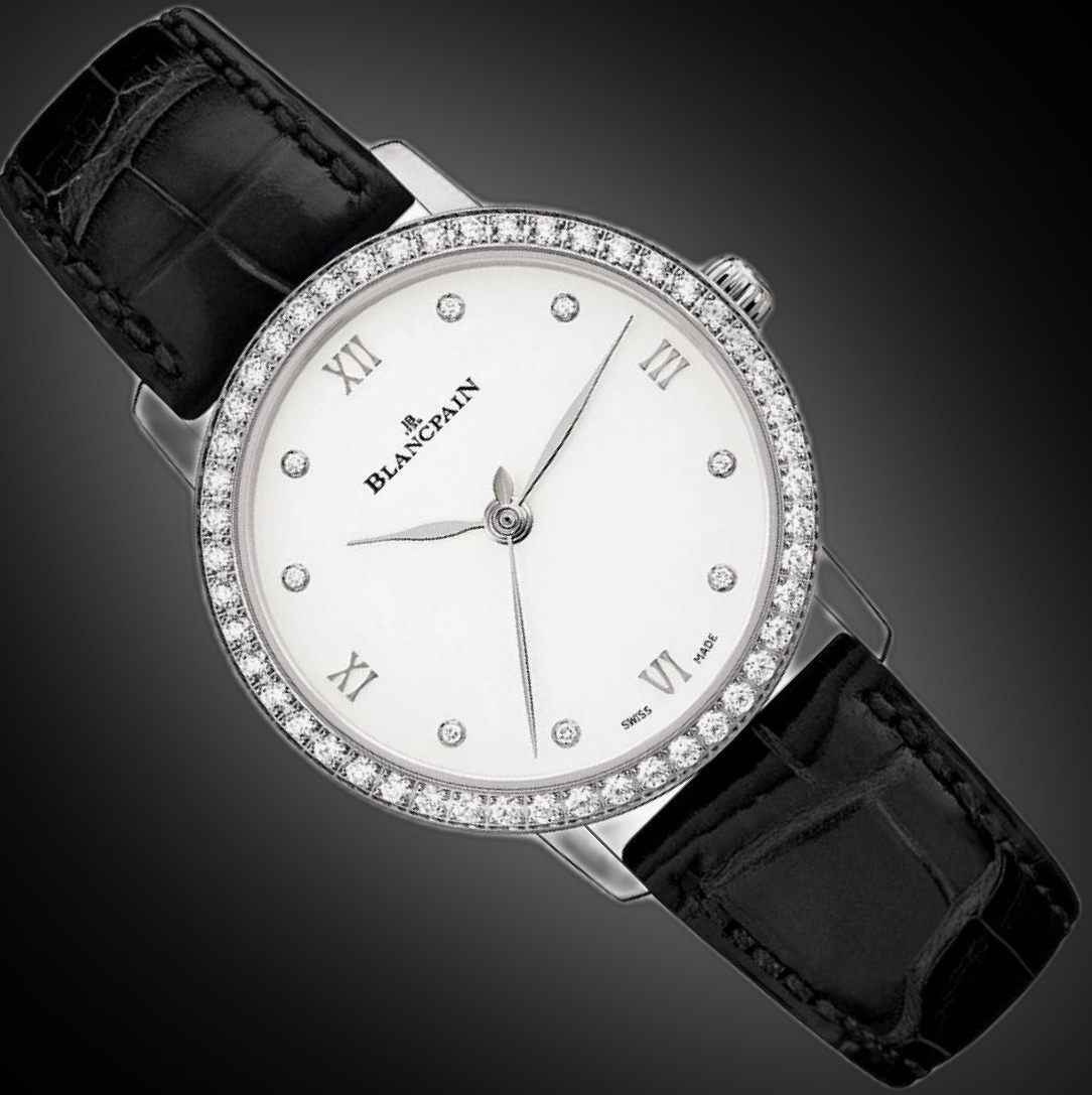 Blancpain Villeret Ultraplate 6104 White Dial, Steel, 29.2 mm, Fabric