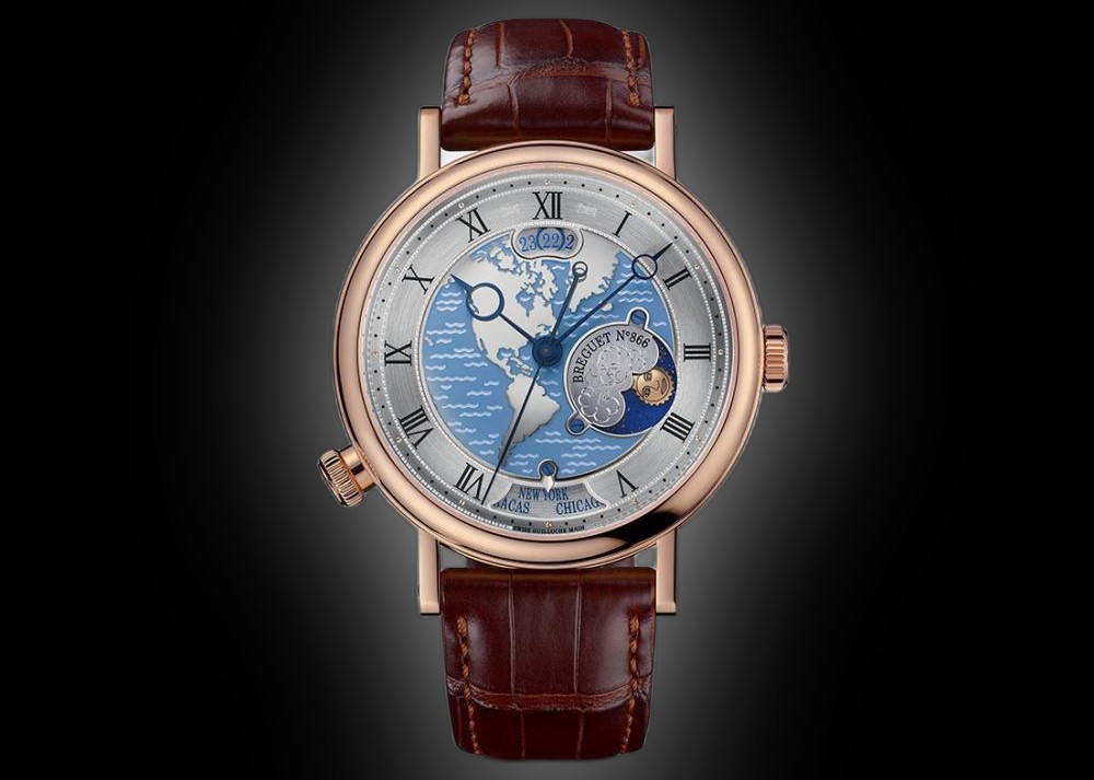 Breguet Blue Leather Strap Breguet Marine Mm Blue Dial With