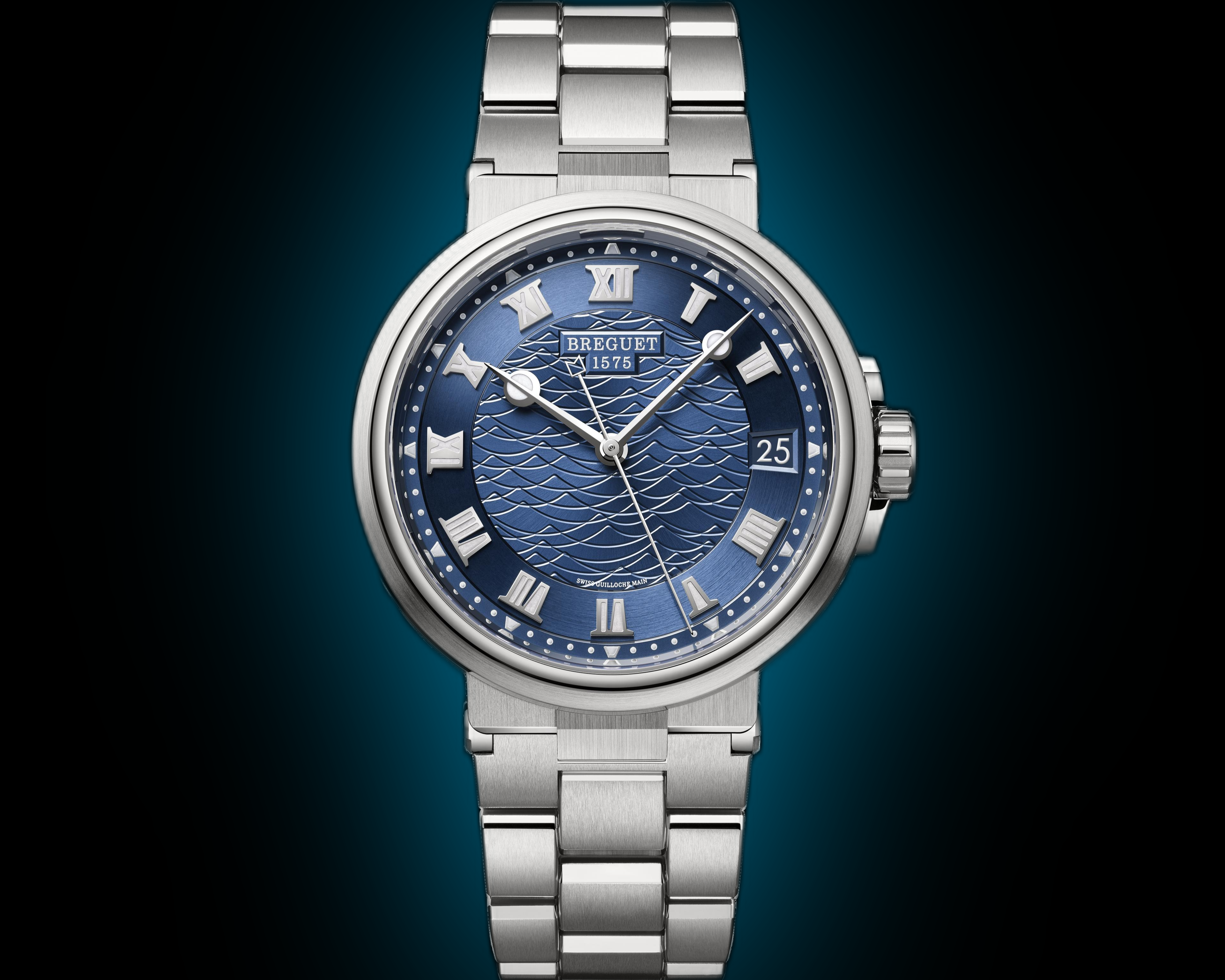 Breguet Marine 5517 Blue Dial, 18K White Gold, 40.0 mm, 100.0 m