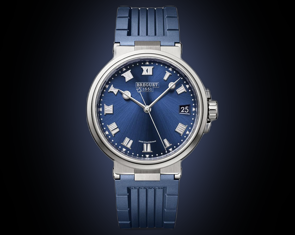 Breguet Marine 5517 Blue Dial, Titanium, 40.0 mm, Rubber