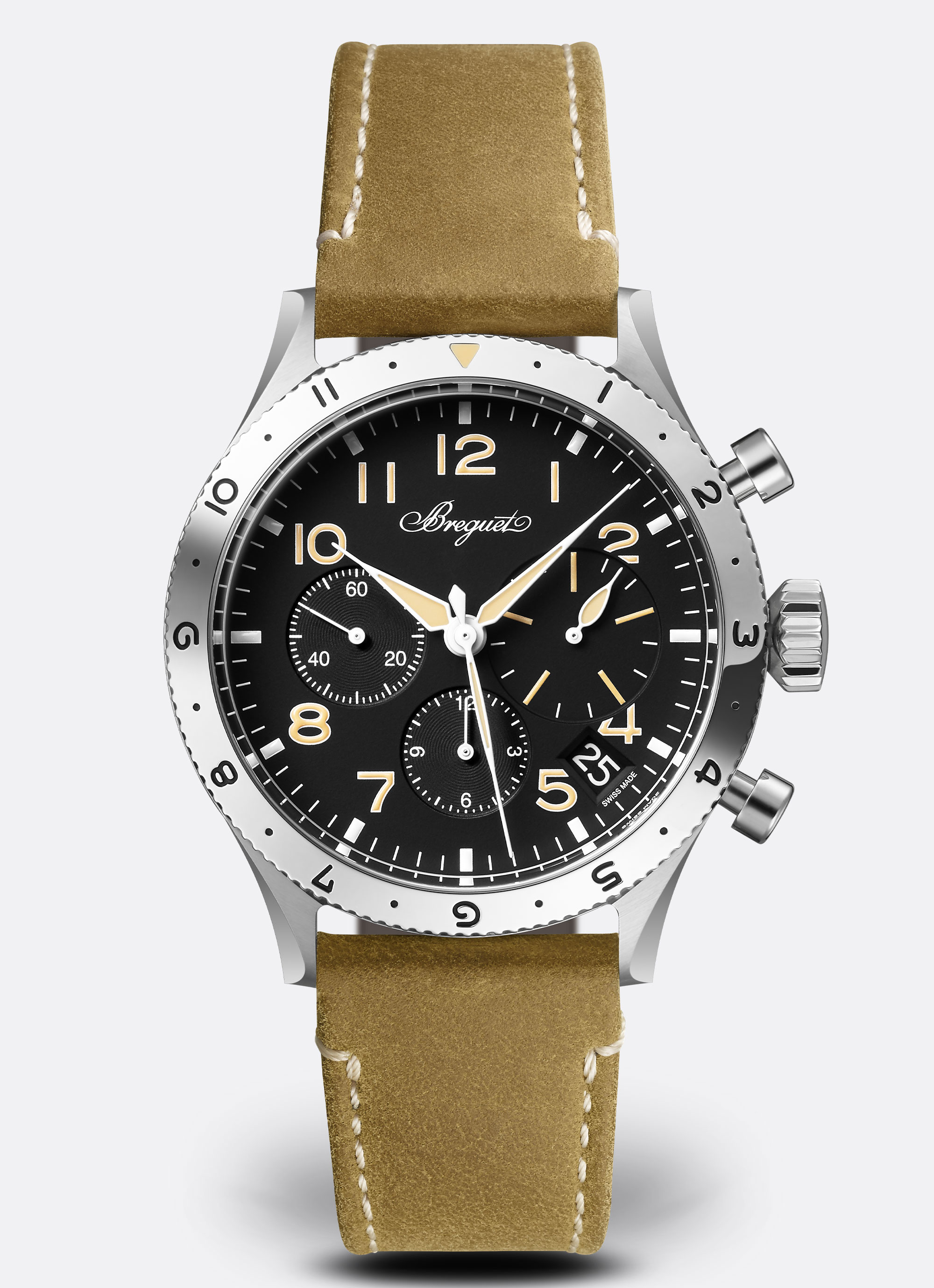 Breguet Type XX 2067ST Steel, 42.0 mm, Chronographe, Calf Textile