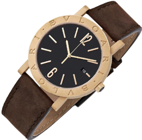 Bulgari Bulgari Solotempo Black Dial, Bronze, 41.0 mm,Men's Watch