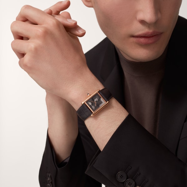 Cartier Tank Louis WGTA Grey Dial, Rose Gold, mm, Manual Winding - Main Image