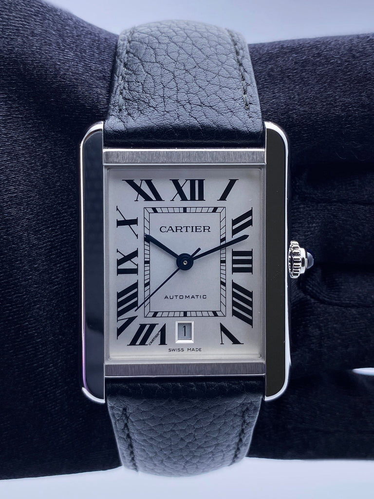 Cartier Tank Solo WSTA Silver Opaline Dial, Stainless Steel