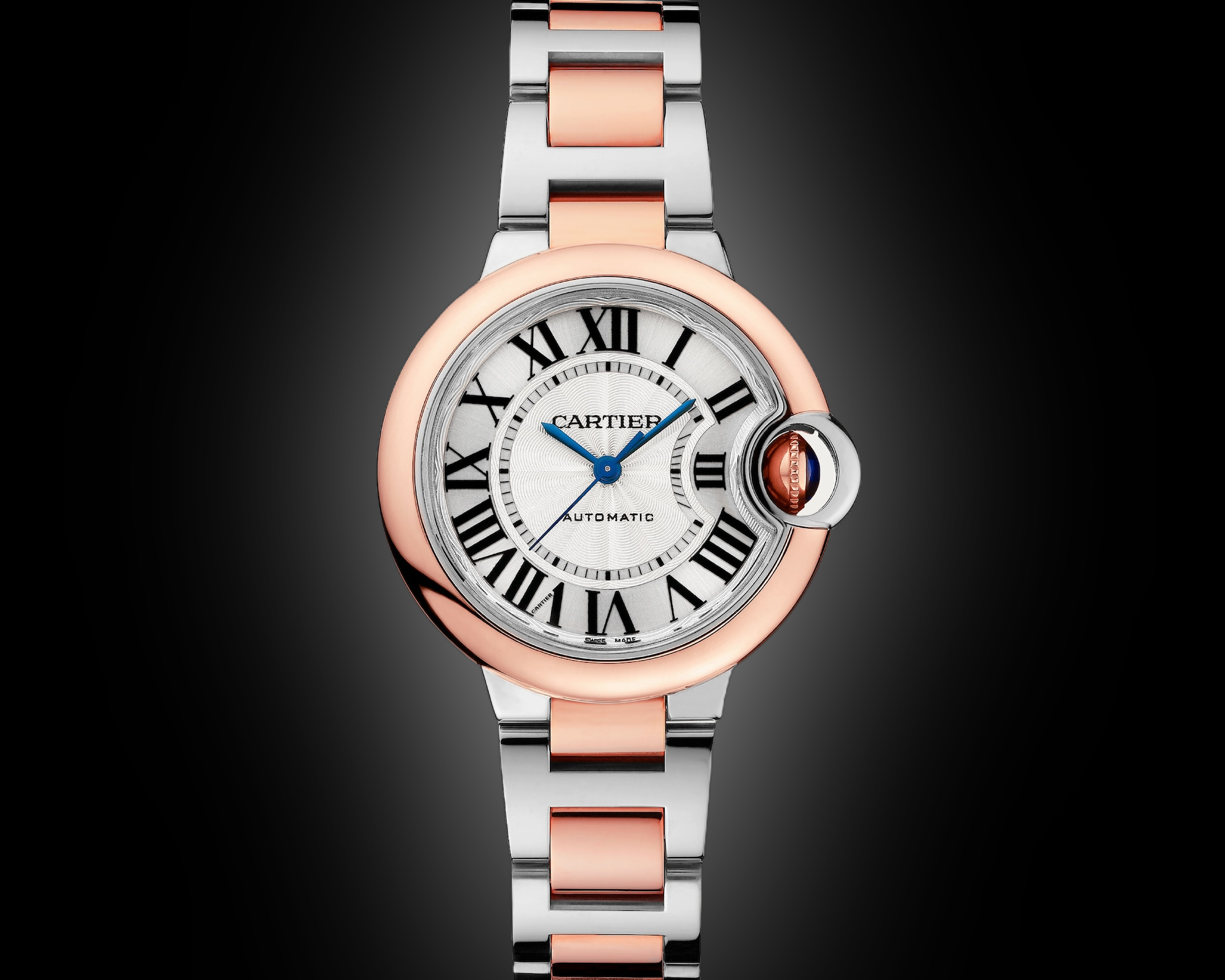 Cartier Ballon Bleu de Cartier W2BB Silver Dial, Gold and Steel