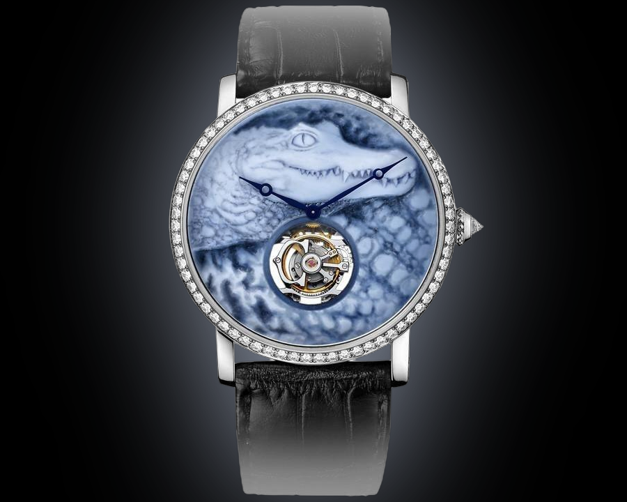 Cartier Rotonde de Cartier HPI00689 18K White Gold Natural Agate