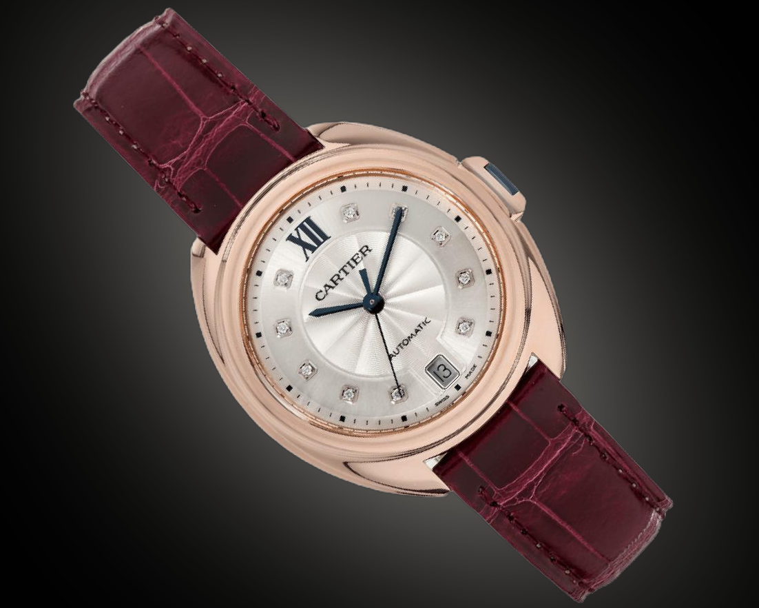 Cartier Clé de Cartier 35 WJCL Silver Dial, Pink Gold, 35.0 mm, 4.0 hz