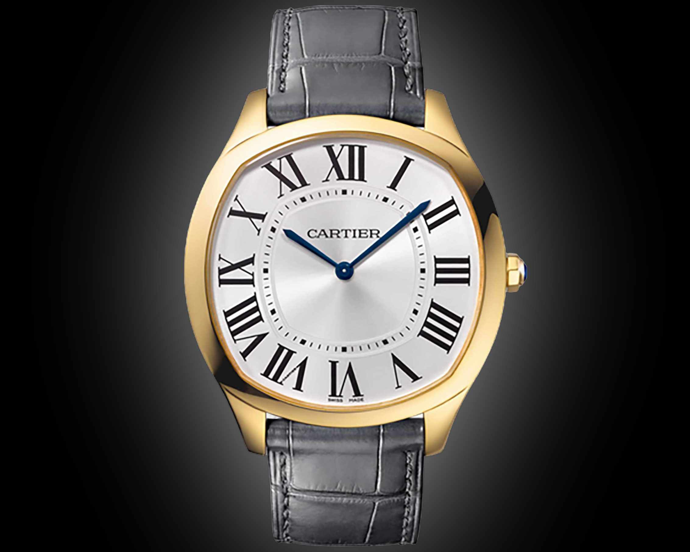 Cartier Drive de Cartier WGNM Silvered Satin-Brushed Dial, 18kt