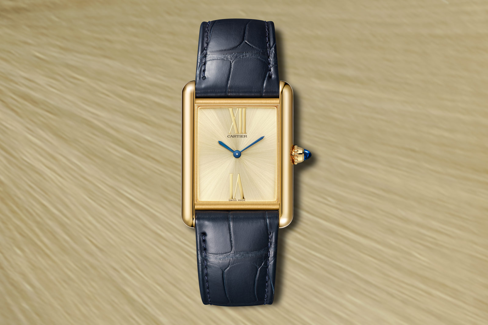 Cartier Tank Louis WGTA Gold Dial, Analog, Manual Winding