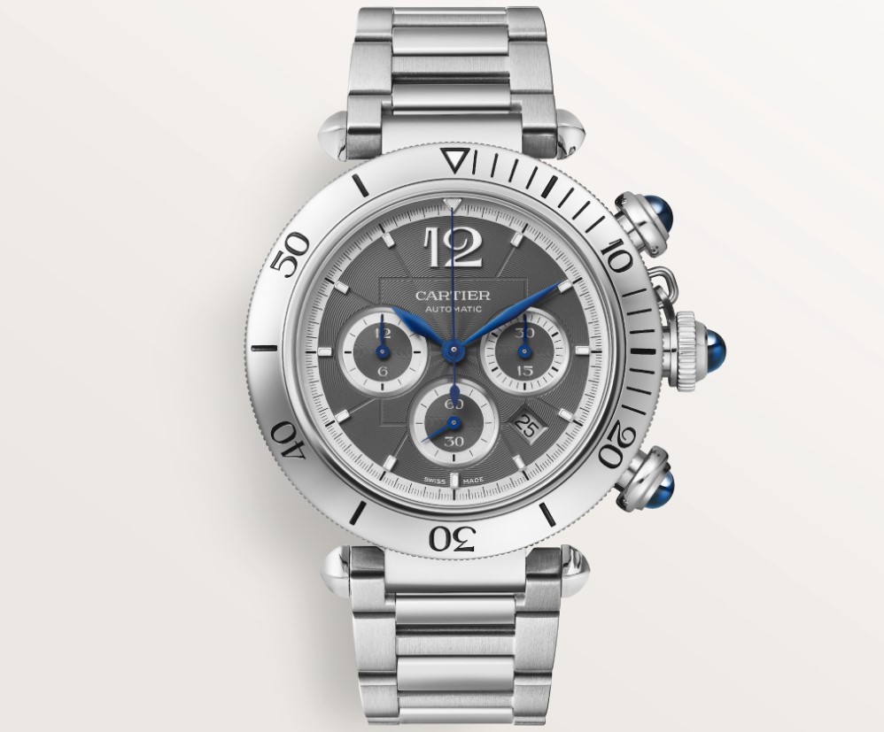 e*a様 Cartierの時計 Cartier Pasha de Cartier WSPA Grey Dial, Steel, Self Winding