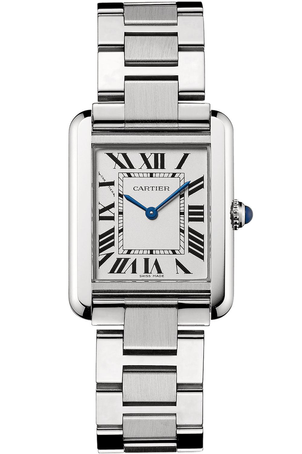 Cartier Tank Solo W520 Silver Opalined Dial, Stainless Steel