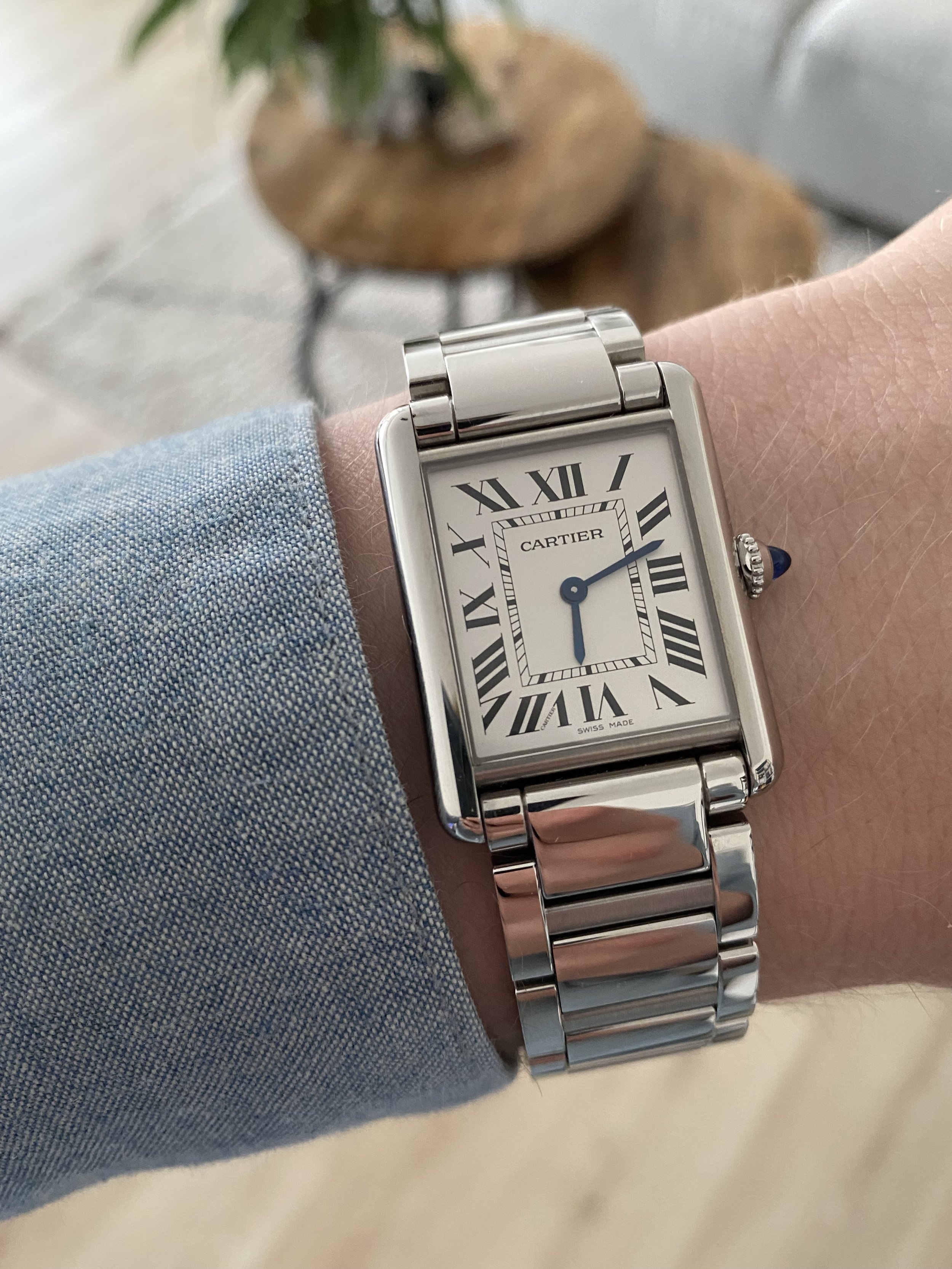 Cartier Tank Must WSTA Silver Dial, Stainless Steel, 25.5 mm, Quartz