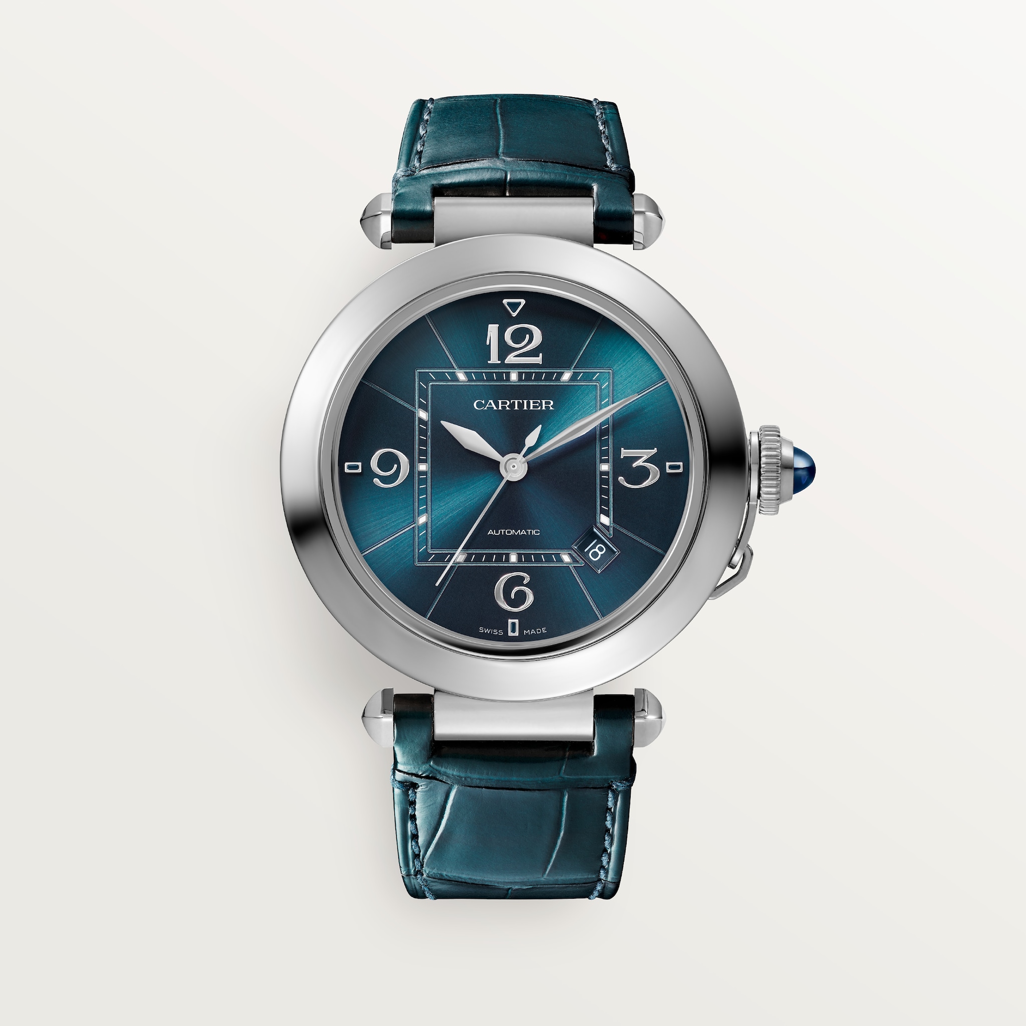 Cartier Pasha de Cartier WSPA Blue Sunray-Brushed Dial, Steel