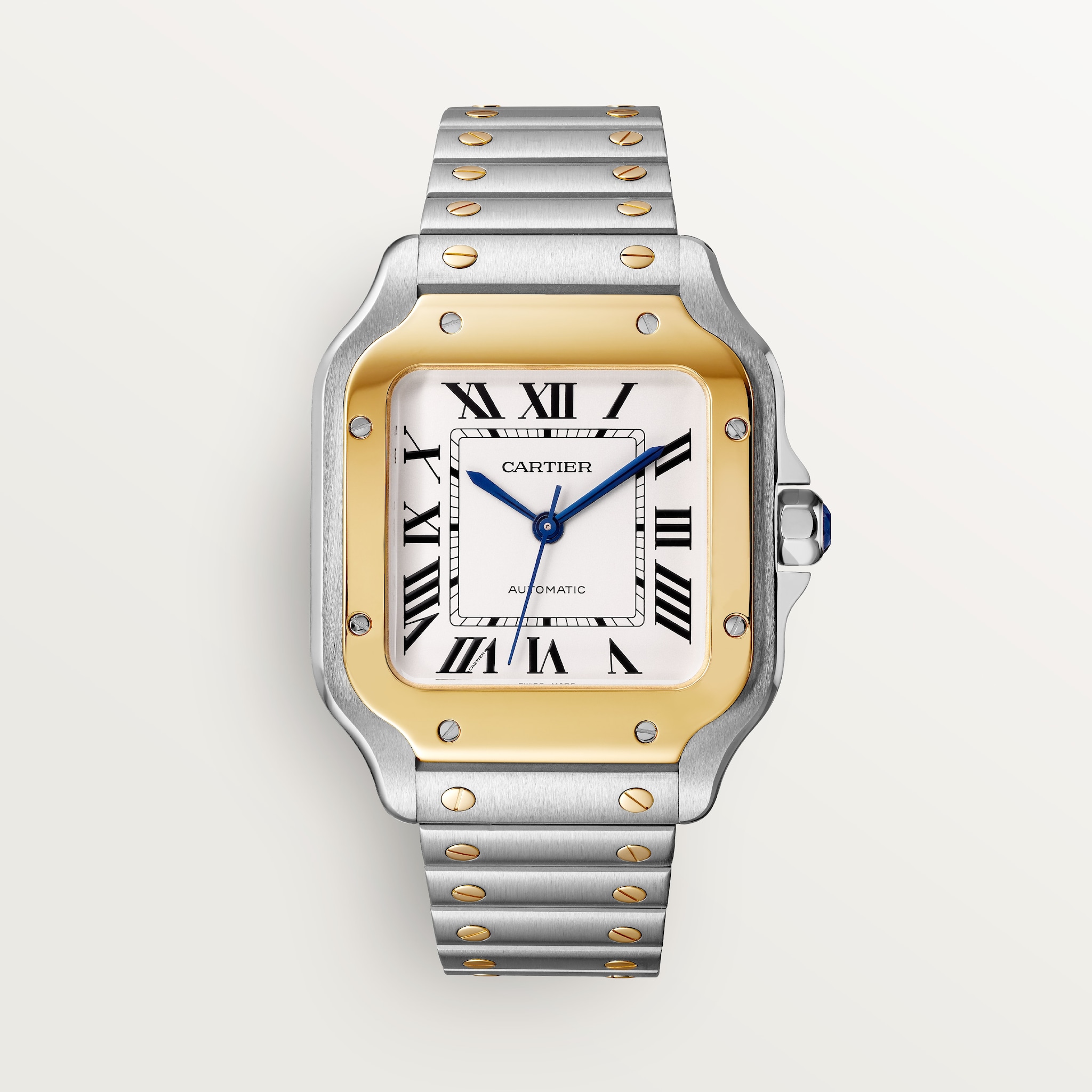 【Cartier】santos de Cartier LM コマ2つ Cartier Santos ref. 987901 , blue Roman numerals , clean