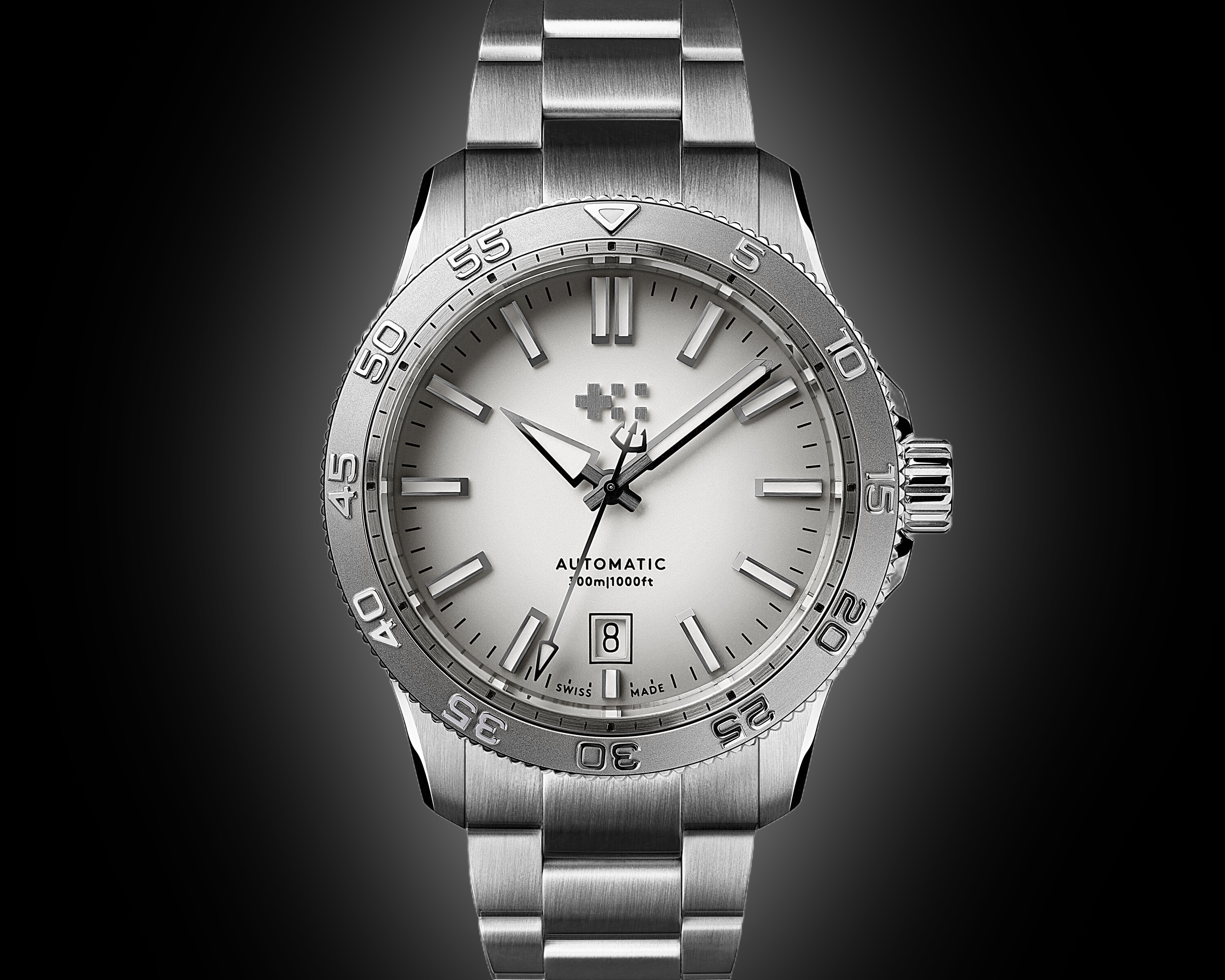 Christopher Ward Trident C60 Shark White Dial, Stainless Steel