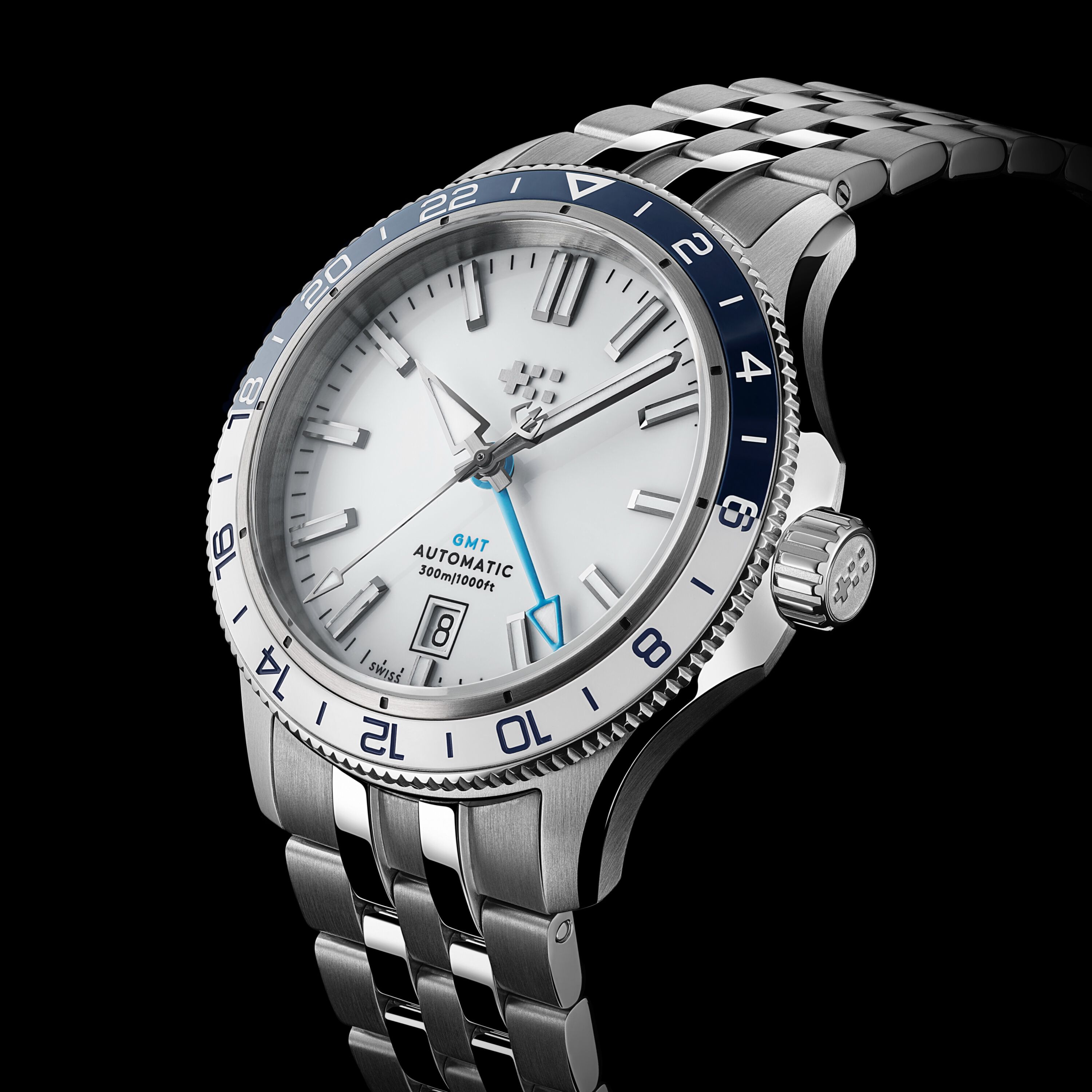 Christopher Ward Trident C60 White Dial, Stainless Steel, 40.0 mm, GMT