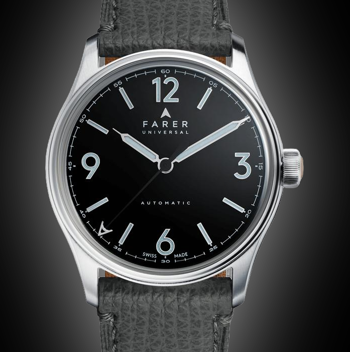 Farer Three Hand Discovery Black Velvet 36 mm Self Winding, Gull