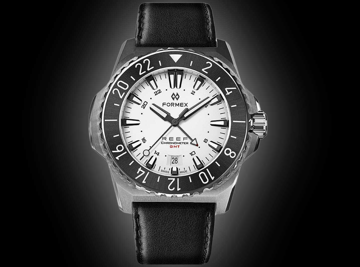 Formex Reef 2202 White Dial, Stainless Steel, 42.0 mm, GMT Automatic