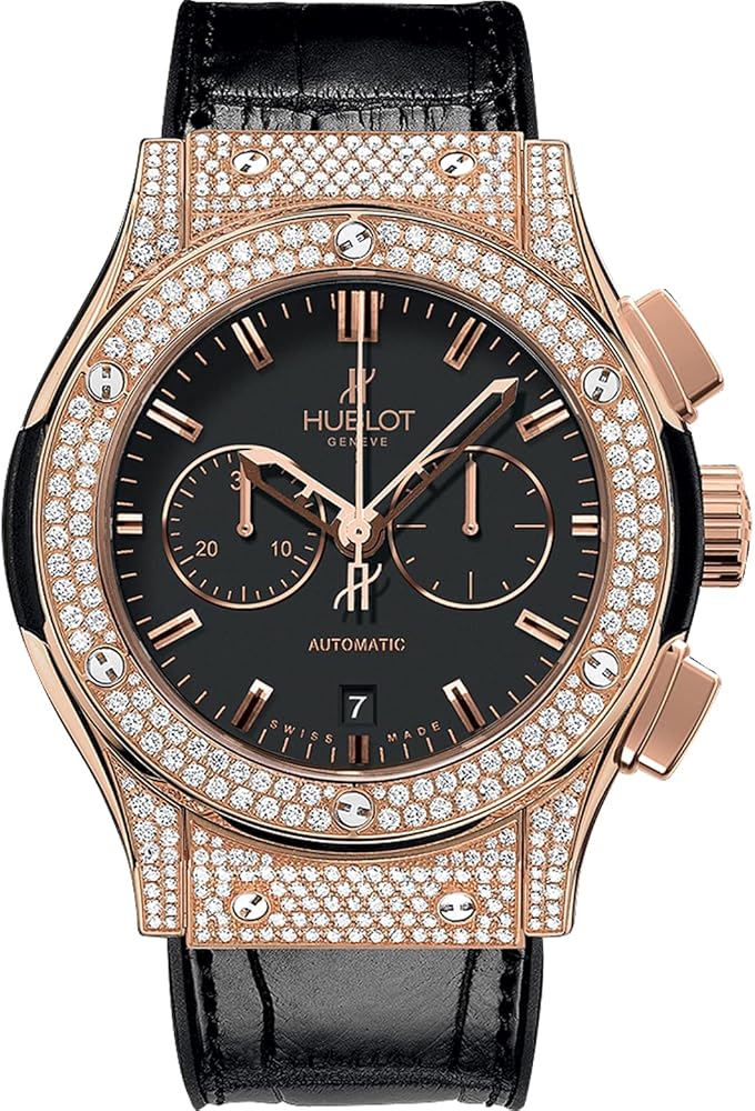 Hublot Classic Fusion 541.OX.1180.LR.1704 Black Dial, 18kt Rose