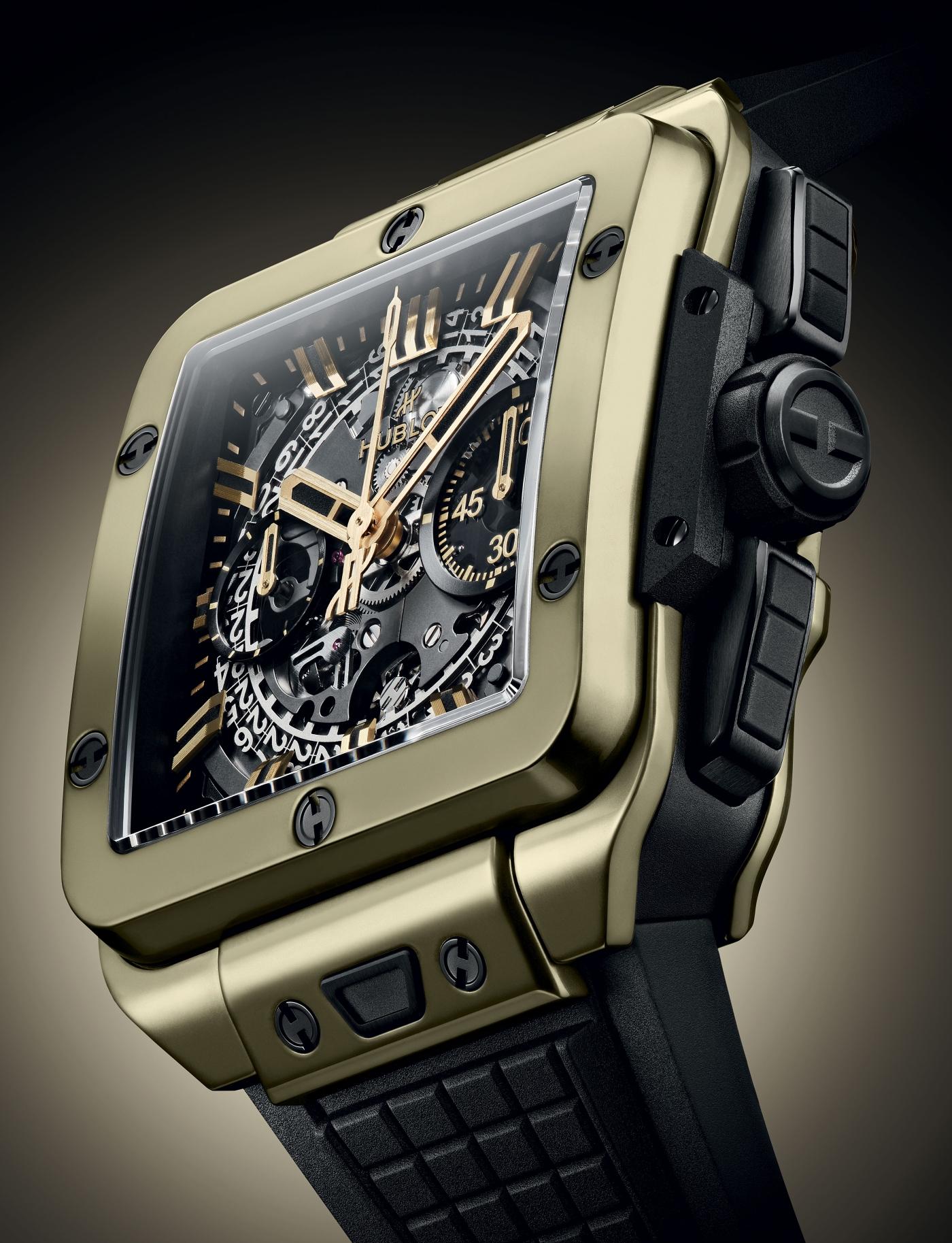Hublot Square Bang Unico 821.MX Polished 18K Magic Gold, 42.0 mm