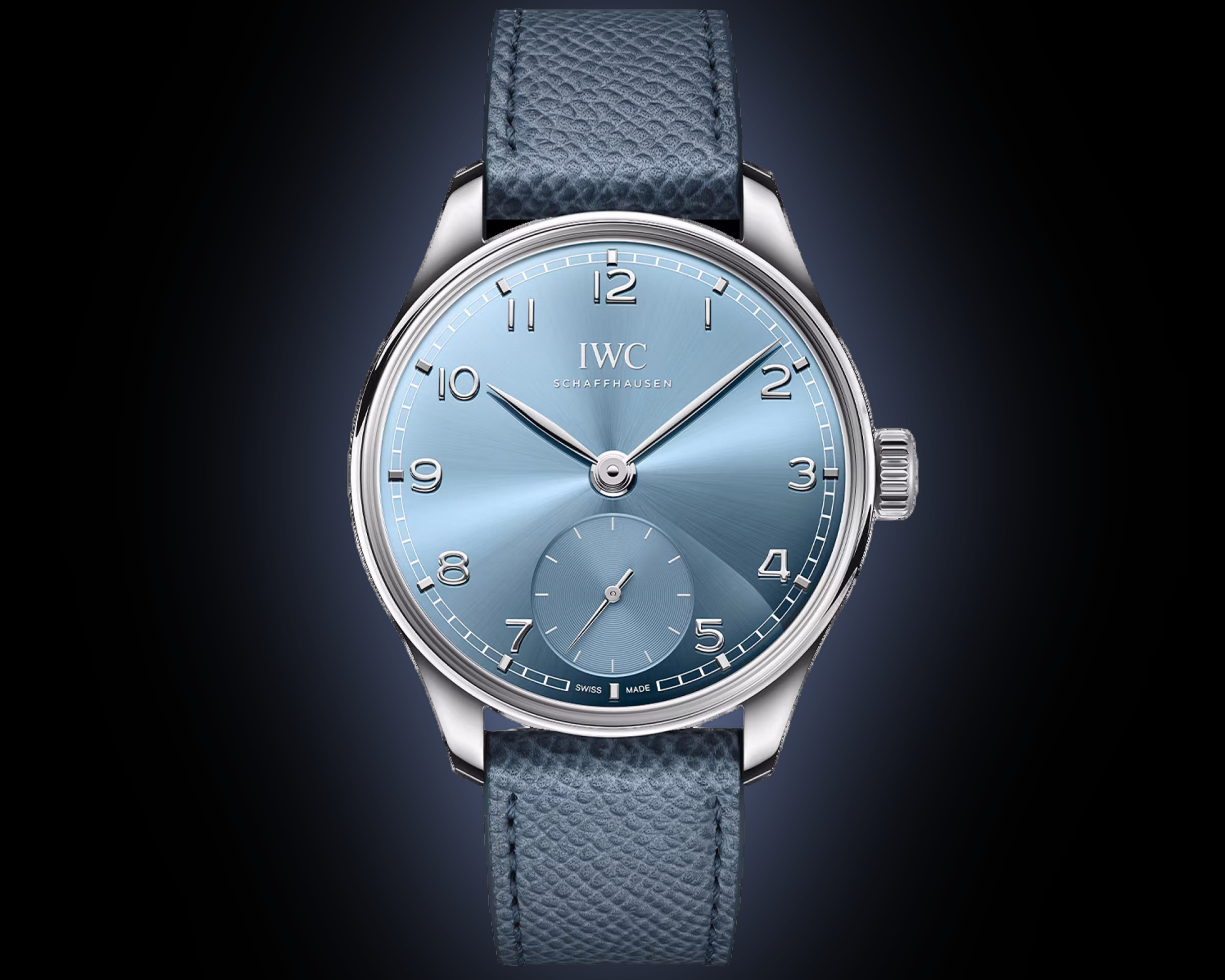 IWC Portugieser 3584 Blue Dial, 18 ct White Gold, 40.4 mm, Self