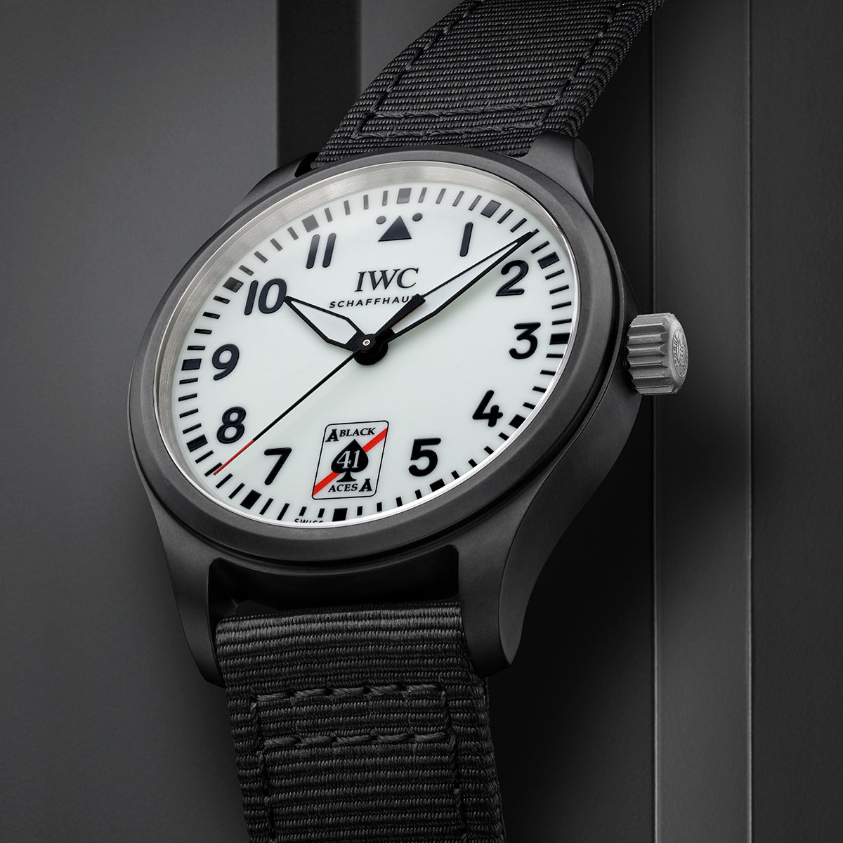 IWC Pilot's Watches 3269 White Dial, Ceramic, mm, Black Aces