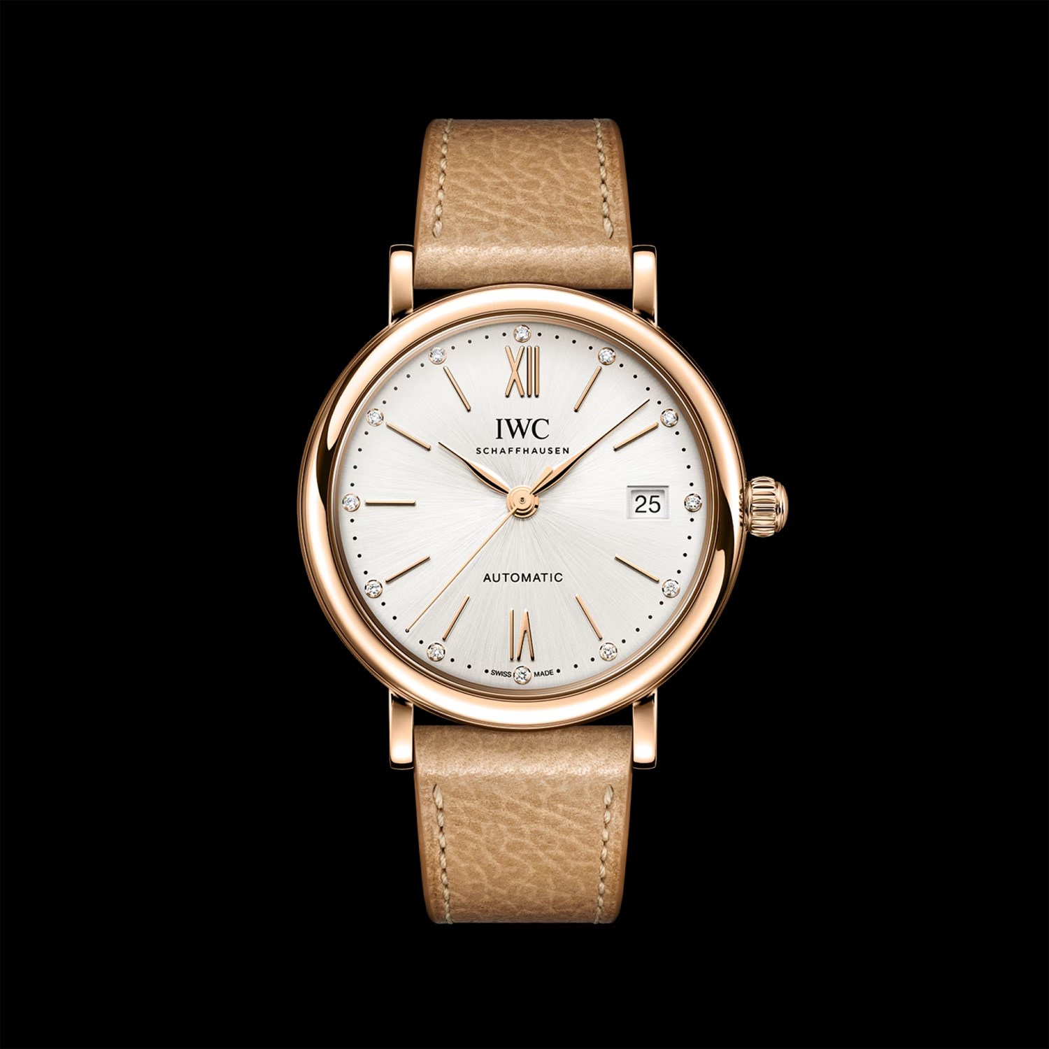 IWC Portofino 4586 Silver Dial, 18 ct 5N Gold, mm, Self Winding