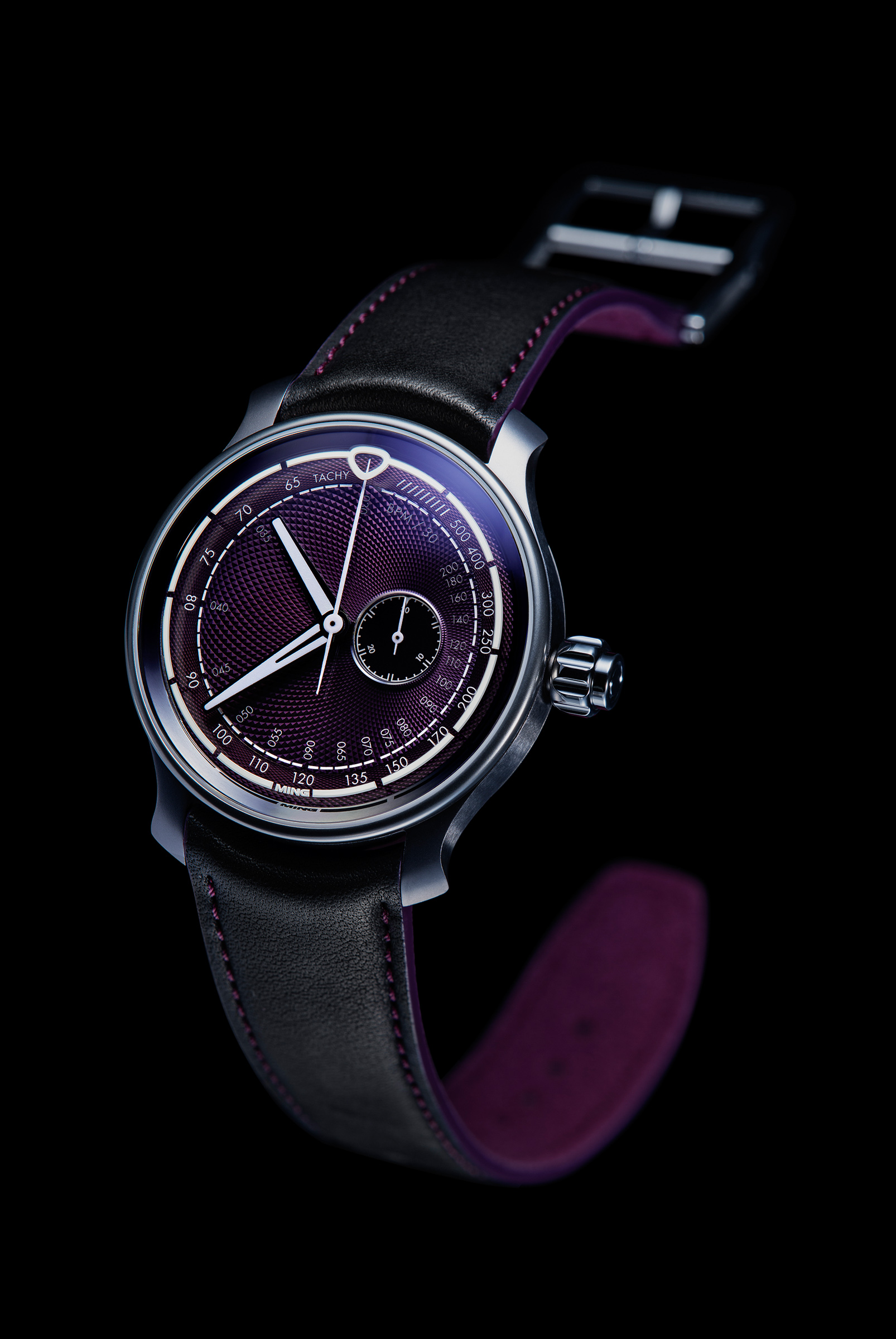 Ming 37XX 37.04 Manual, Purple Dial, Tantalum, 38 mm