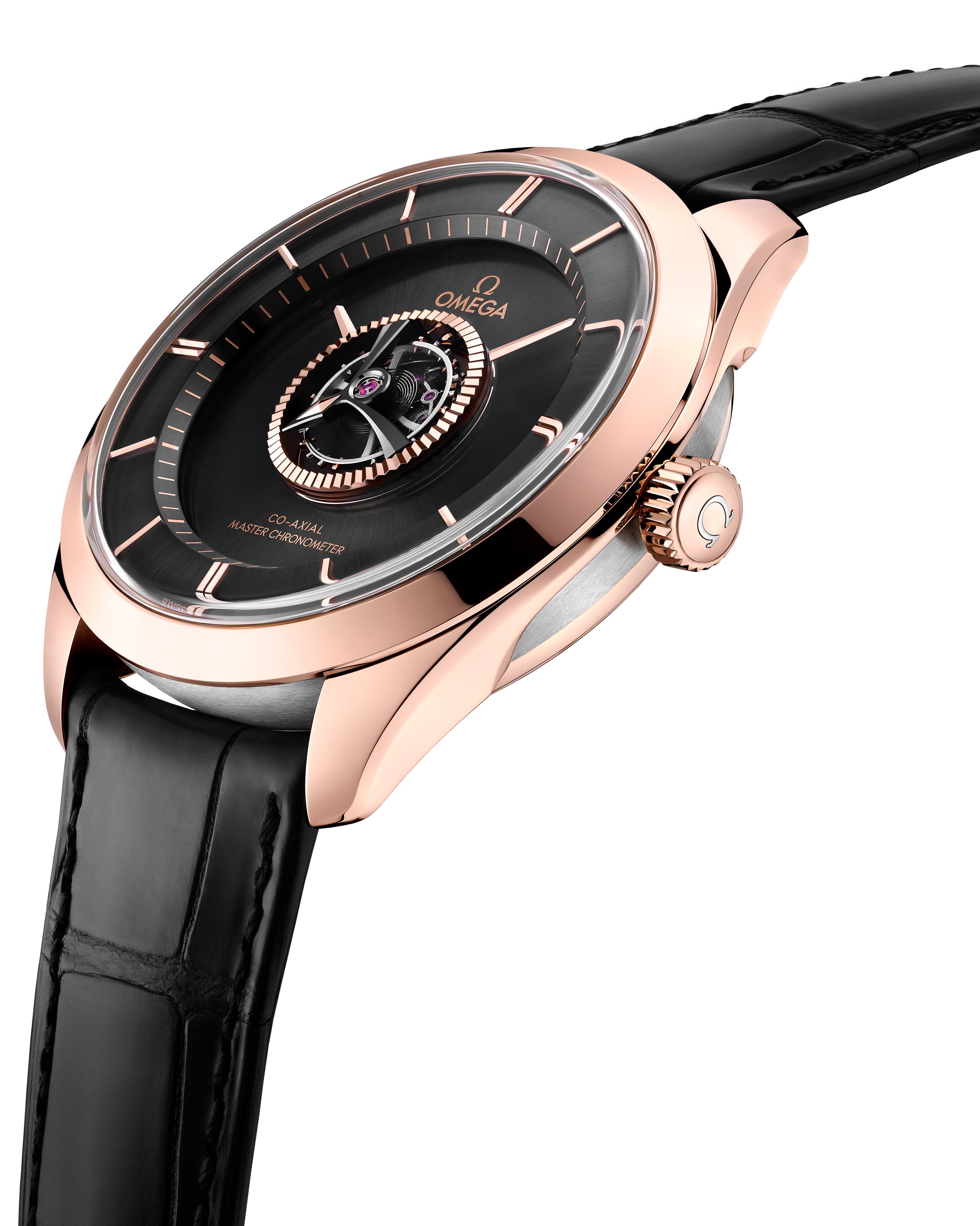 Omega De Ville Black Dial, 18K Sedna™ Gold, 18K Canopus