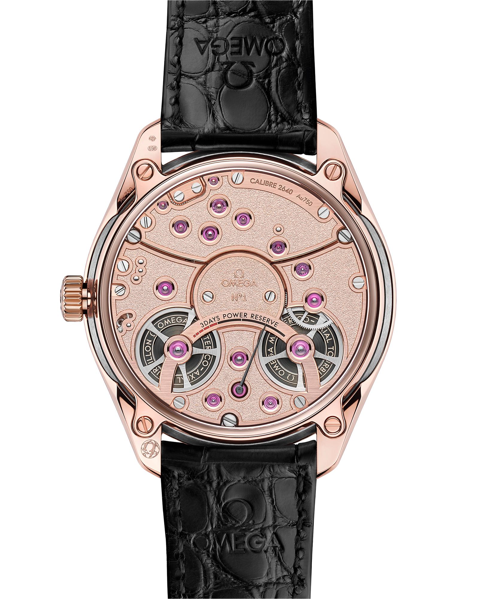 Omega De Ville Black Dial, 18K Sedna™ Gold, 18K Canopus