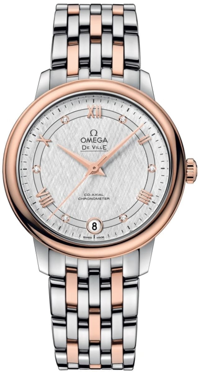 Omega De Ville Prestige 424.20 Silver Dial, Red Gold, 32.7  display picture 3