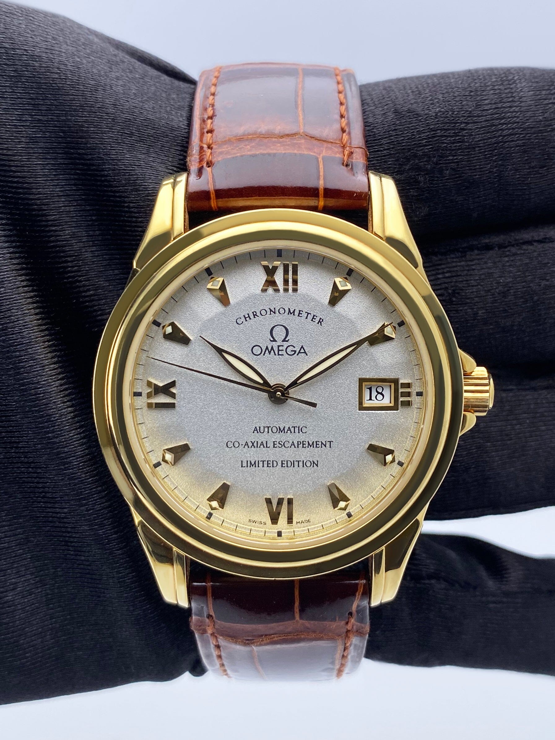 Omega De Ville 37.5 5911.31 Silver Dial, Yellow Gold, LTD, Co-Axial