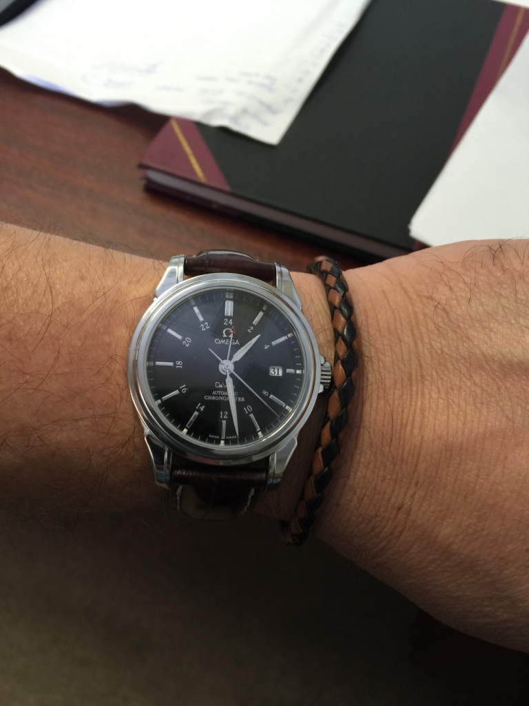 Omega De Ville 38.7 4833.51 Black Dial, Stainless Steel, Co-Axial, GMT
