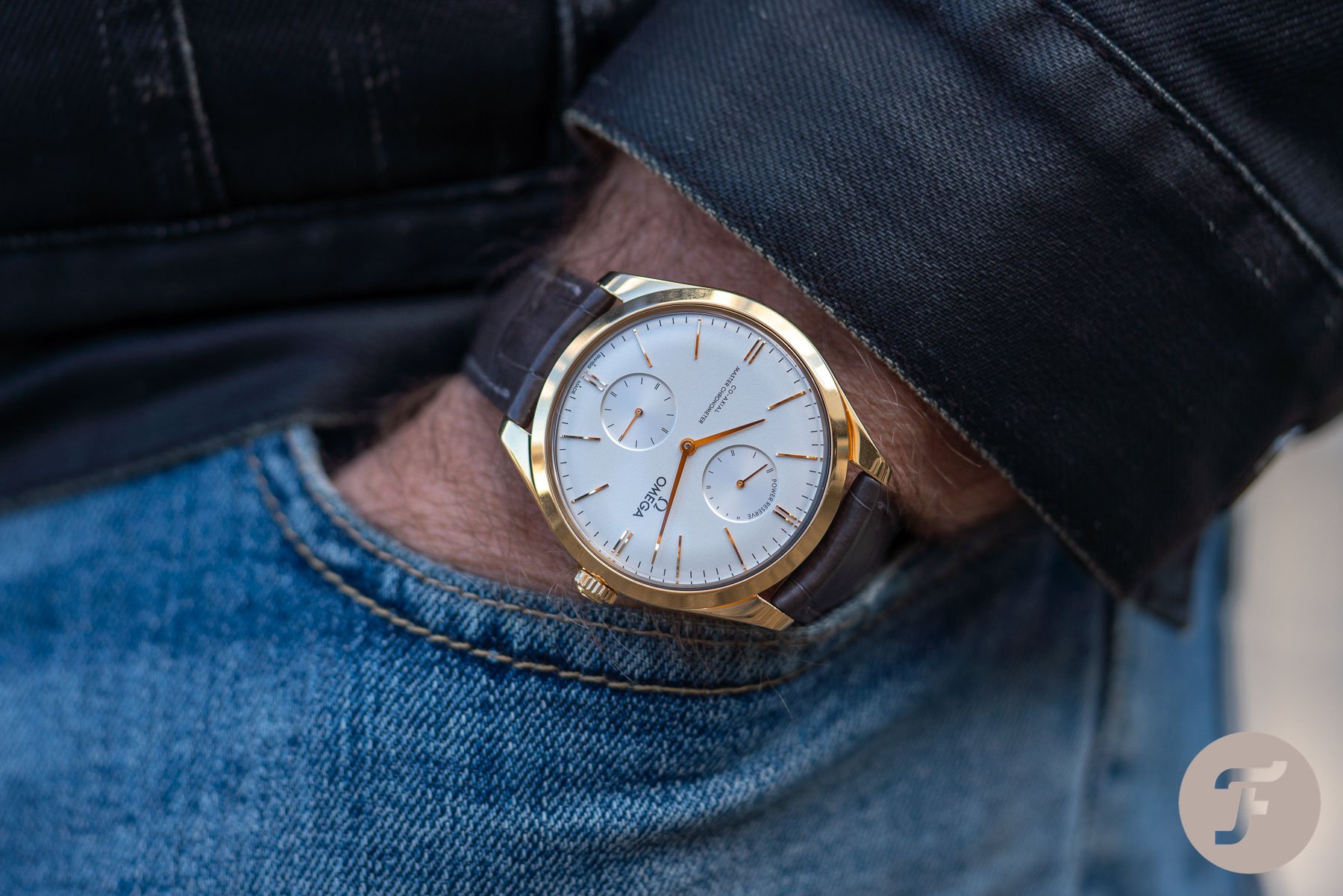 Omega De Ville Trésor 435.53 Silver Dial, 18K Yellow Gold, 40.0 mm